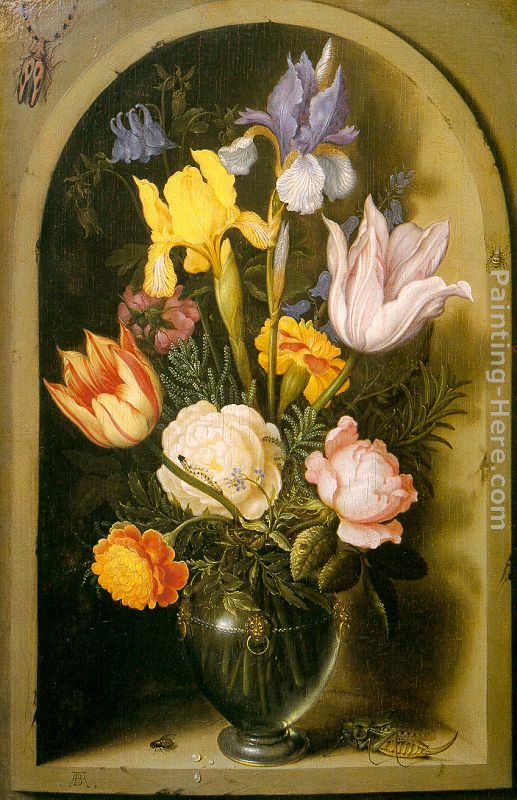 Flowers painting - Ambrosius Bosschaert the Elder Flowers art painting